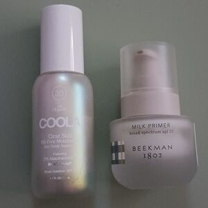 COOLA Clear Skin Oil-Free Moisturizer Spf30 + Beekman Milk Primer Spf35